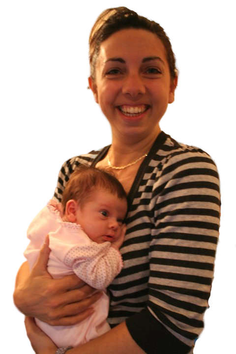 Alexia with her newborn